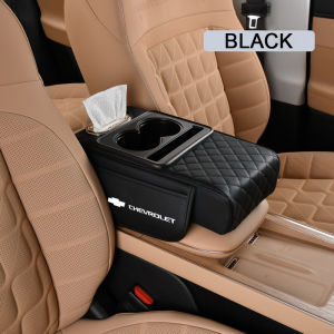 Đệm tựa tay ô tô lưu trữ xe hộp khay đựng đồ trên hộp giữa với ngăn để cốc Hộp đựng khăn giấy da PU đa năng đệm kê tay cho Chevrolet Cruze Spin Onix Omega Sonic Captiva Spark Colorado Tracker