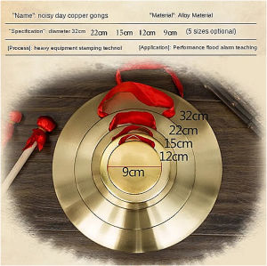 Chinese Cymbal Gong Percussion Instruments Copper Hand Chau Opera Chime Brass Musical Cymbals Cooper