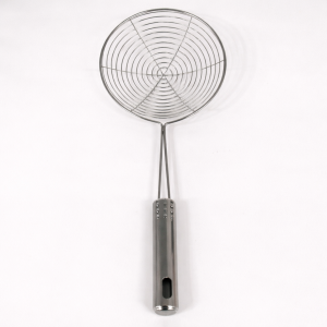 Stainless Steel Deep Fry Net Spoon & Oil Strainer | Puri Pasta Chips & French Fries Strainer For Kitchen Utensil (Pack of 1 Pc | 3 Sizes Available)