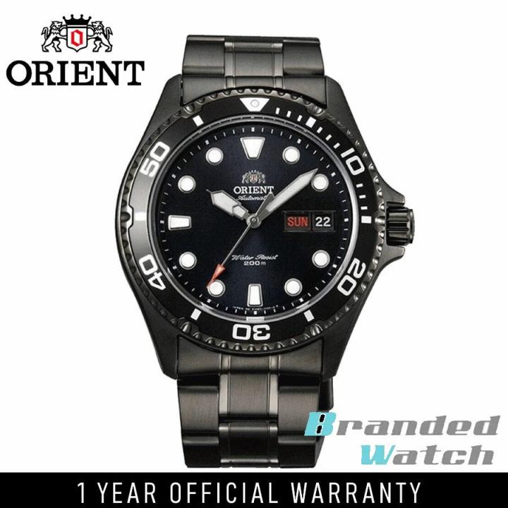 Orient FAA02003B Man Ray Raven II Automatic Diver Black Ion Plated Steel Watch AA02003B Lazada