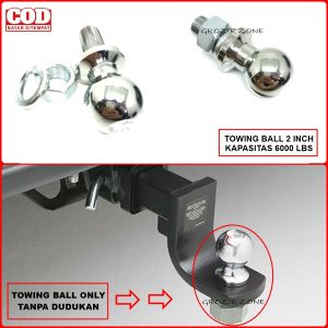 Towing Ball 2 6000LBS 2 Inch Hitch Bola Towing Belakang Bahan Stainless Padat Berat Murah GZ