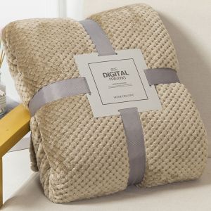 Multi Functional Thickened Blanket Comfortable Flannel Air Conditioning Nap Blanket Sofa Blanket Simplicity Thicken Flannel Blanket Quilt Cover