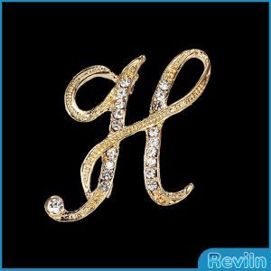 R.E. เข็มกลัดตัวอักษร เข็มกลัดโลหะผสม สวยงาม เข็มกลัดตกแต่งชุดสูท Brooch