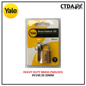 YALE HEAVY DUTY #V140.20 20MM BRASS PADLOCKS