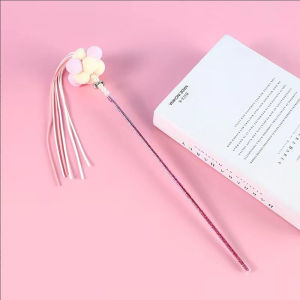 ไม้ล่อแมว ทีเซอร์แมว แท่งคริสตัลกริป ความยืดหยุ่นสูง และความเหนียวแข็งแรง กระดิ่งกำหนดค่าหัว เขย่าพู่ ดึงดูดความสนใจได้อย่างรวดเร็ว พาแมวเคลื่อนไหว ปลอดภัยรักษาสิ่งแวดล้อม ของเล่นแมว