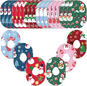 Timgle 36 Pcs G7 Christmas Adhesive Patch Compatible with Dexcom G7 Accessories Waterproof Over Patches Easy to Apply Glucose Monitor Tape for Continuous Glucose Monitor Protection(Candy)