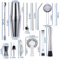Bartender Kit: 22-Piece Cocktail Shaker Set，Stainless Steel Bar Tools，Ideal as Gift or for Home. 