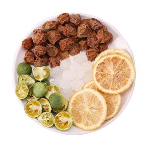 话梅柠檬干青桔干泡茶茶饮 话梅冻柠茶 Frozen Lemon Tea Huamei Lemon Dried Green Orange Dried Tea Drink