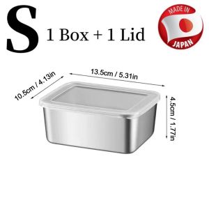 marvin agustin food tray 304 Stainless Steel Fresh Keeping Box BBQ Food Trays with Lid