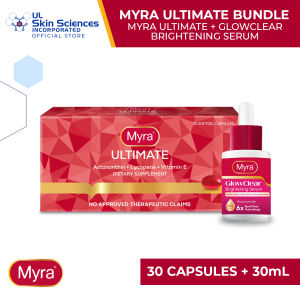 Myra Ultimate with Astaxanthin 30s Capsules  + Mrya GlowClear Brightening Serum 30ml