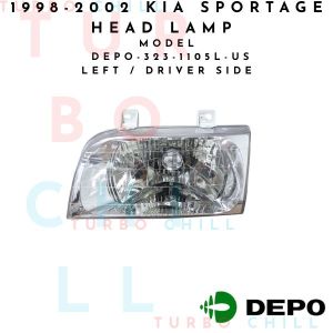 DEPO-323-1105-US 1998-2002 KIA SPORTAGE HEAD LAMP UNIT SAE.