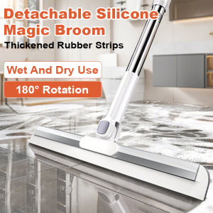 Household Silicone Removable Broom Bathroom Floor Scraper Magic Broom Plastic Broom Silicone Broom Sweeping Dust And Hair