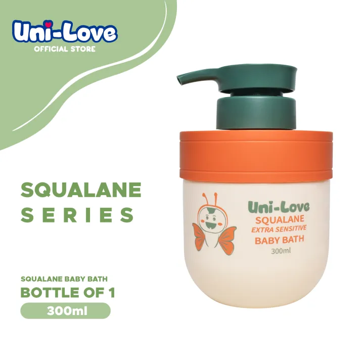 UniLove Squalane Extra Sensitive Baby Bath 300ml Bottle of