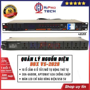 Quản Lý Nguồn Điện Âm Thanh DBX VS-2028 10 Ổ Cắm 30A-6600W-USB-Công Tắc Chống Chập 63A Tắt-Mở Theo Thứ Tự-H2pro Tech
