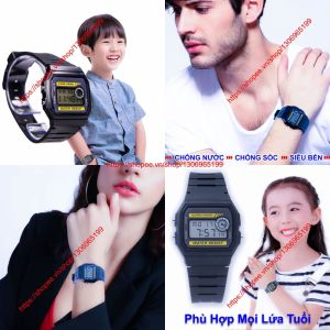 Đồng Hồ Điện Tử F94 Pin Lâu 7 Năm Chống Nước Tuyệt Đối Chuông To Đèn Sáng Made In Thailand