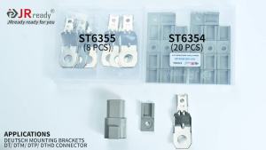 JRready ST6355 Connector Accessory Kit,8pcs Mounting Clips are Installed On The Receptacle to Mount Deutsch DTM-DTP-DT Series Size 2/3/4/6/12 Pin Connectors with Work