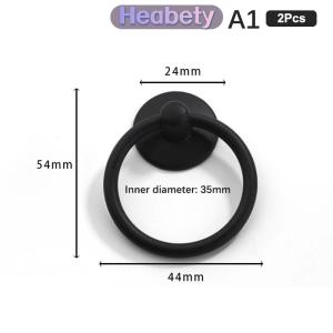 Heabety 2PC Vòng cổ điển đồ nội thất cửa kéo xử lý hợp kim tủ tủ quần áo ngăn kéo tay cầm