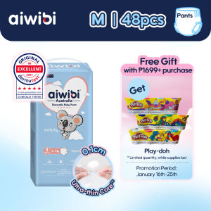 Aiwibi Comfy Dry Baby Pants Pull-on pants diaper Soft and breathable M - 48 pcs