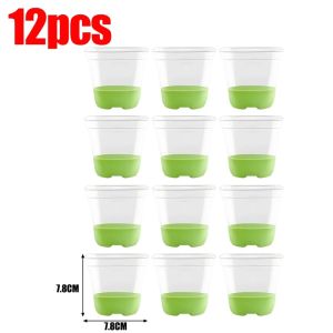 30Pcs Transparent Plant Grow Pots Silicone Vegetable Seedling Cup Reusable Tomato Flower Potted Basket Garden Nursery Supplies