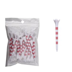 OOG 20Pcs 70/83mm Golf Tee Set with Stripe Professional Golf Ball Holder Plastic Stripes Golf Practice Tees Golf Accessories