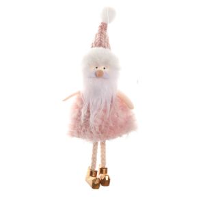 YESPERY 2024 New Pink Plush Christmas Doll Xmas Tree Decoration Childrens Gift Christmas Angel Pendant Home Decoration
