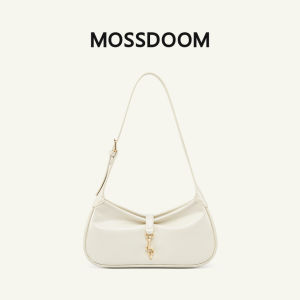 MOSSDOOM Womens Bag Zovie Bag Half Moon Shoulder Bag Crescent Underarm Hobo Bag PU Wax Leather Lightweight bag Elegant Korean style Bag for Women