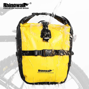Rhinowalk Bicycle Panniers 20L Waterproof Portable Bike Rear Seat Bag Front Shelf Bag Bike Side Bag Cycling Luggage Storage Handbag Shoulder Bag Bicycle Accessories For Mountain Road Touring Bike