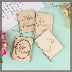 [Carmelun] 2 cuốn sách Lời Thề đám cưới Sổ tay Lời Thề đám cưới Sổ tay giấy Kraft cứng cáp sáng tạo