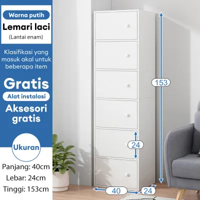 Lemari Pakaian Lemari Kayu Kabinet Drawer Storage Cabinet Ukuran Jumbo 5 Tingkat Lemari Penyimpanan