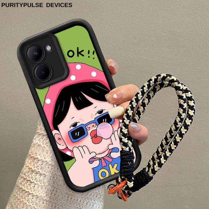 casing hp Vivo Y18 terbaru 2025 Fashion kartun gadis cantik back