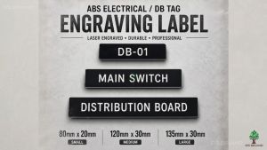 ABS Electrical DB Tag Laser Engraving DS Brand M1