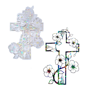 High Quality Silicone Crucifix Resin Mold Delicate Silicone Flower Crosses Mold for Making Decorative Art Pieces