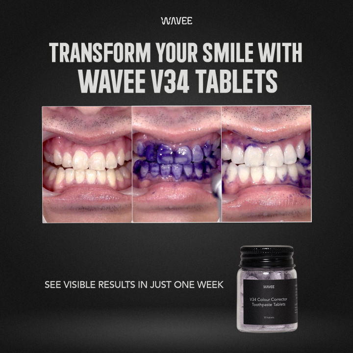 Wavee WAVEE PURPLE Toothpaste Tablets / FDA Approved / Wavee v34 Color ...