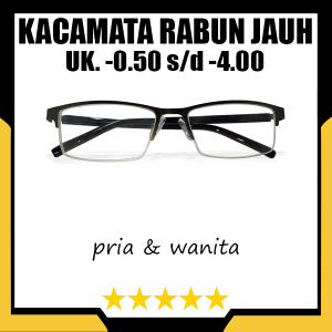 Kacamata Minus (-) Kacamata Baca Rabun Jauh Ukuran Lensa -0.50 sampai -4.00 Pria dan Wanita