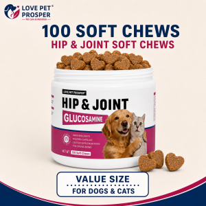 Love Pet Prosper Hip & Joint Soft Chews for Dogs & Cats Daily Joint Nutrition Pet Supplement 50/100 Count