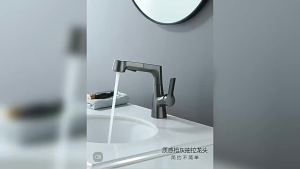 Adjustable Pull-out Washbasin Faucet Hot and Cold Adjustable Retractable Rotatable Bathroom Sink Faucet