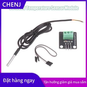 CHENJ Ds18b20 nhiệt độ Mô-đun cảm biến không thấm nước kỹ thuật số Cáp cảm biến thép không gỉ thăm dò thiết bị đầu cuối Adapter cho Arduino