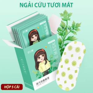 Mặt Nạ Mắt Nóng Xông Hơi Nước Tinh Dầu Ngải Cứu Spa Chườm Ấm Mắt Ngủ Ngon Giảm Khô Nhức Mỏi Quầng Thâm