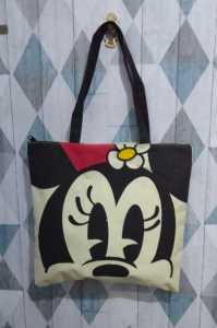 Totebag Tas Tangan Wanita< Tas Bahu Kasula Gambar karakter ukuran 32x 38 cm