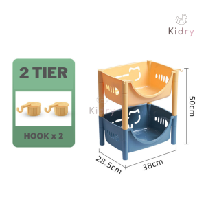 Colourful Children Toy Storage Organiser Rack Trolley Kitchen  Cute 2 3 4 Tier | Penyimpanan Mainan Troli