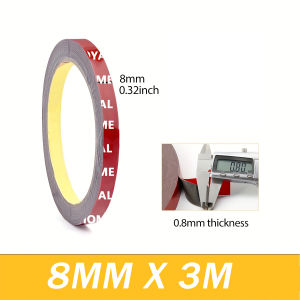 1pc Super Strong Double Sided Tape Heavy Duty 8mm 10mm 15mm 20mm VHB Rubber Foam Tape Twin Adhesive