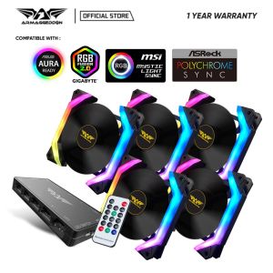 Armaggeddon Tessaraxx SPY Series ARGB Fan - 5 Unit [Free Aura Sync Control Board]