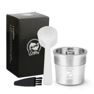 【i Cafilas】[YI0B] Reusable Coffee Capsule Refillable Pods Stainless Steel Reusable Filters Cup Dripper Tamper Crema Maker for Illy Machine X7.1X8X9IllY3IllY3.2IllY1.1IllY5