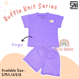 SETELAN BAJU ANAK CEWEK 1-8 TAHUN "RUFFLE KNIT SERIES" / SETELAN BAJU ANAK KELFI
