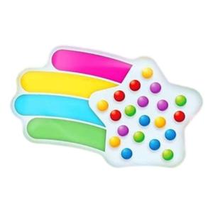Rainbow Cloud Color Cognitive Learning Toy For Preschooler Sensory Development With Squeezable Desing Sorting Game