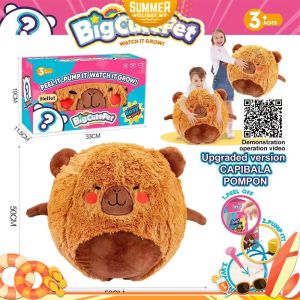 Cute Animal Plush Inflatable Beach Ball With Pump Indoor Playing Gift Decoration Toy Boy Girl
