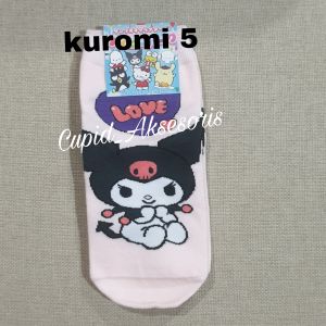 KAUS KAKI  KAOS KAKI SANRIO KUROMI LUCU ANAK-ANAK DAN REMAJA MODEL MATA KAKI KARAKTER LUCU KUROMI
