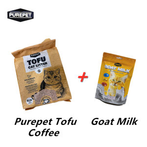 PUREPET Promo Tofu Pasir Kucing Cat Litter Pasir Kucing 6L/2KG Free Goat Milk