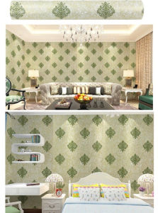 Wallpaper Sticker Dinding Motif Wayang Hijau