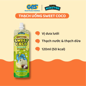 THẠCH UỐNG HƯƠNG DƯA LƯỚI CÓ THẠCH DỪA SWEET COCO MELON 120ml
